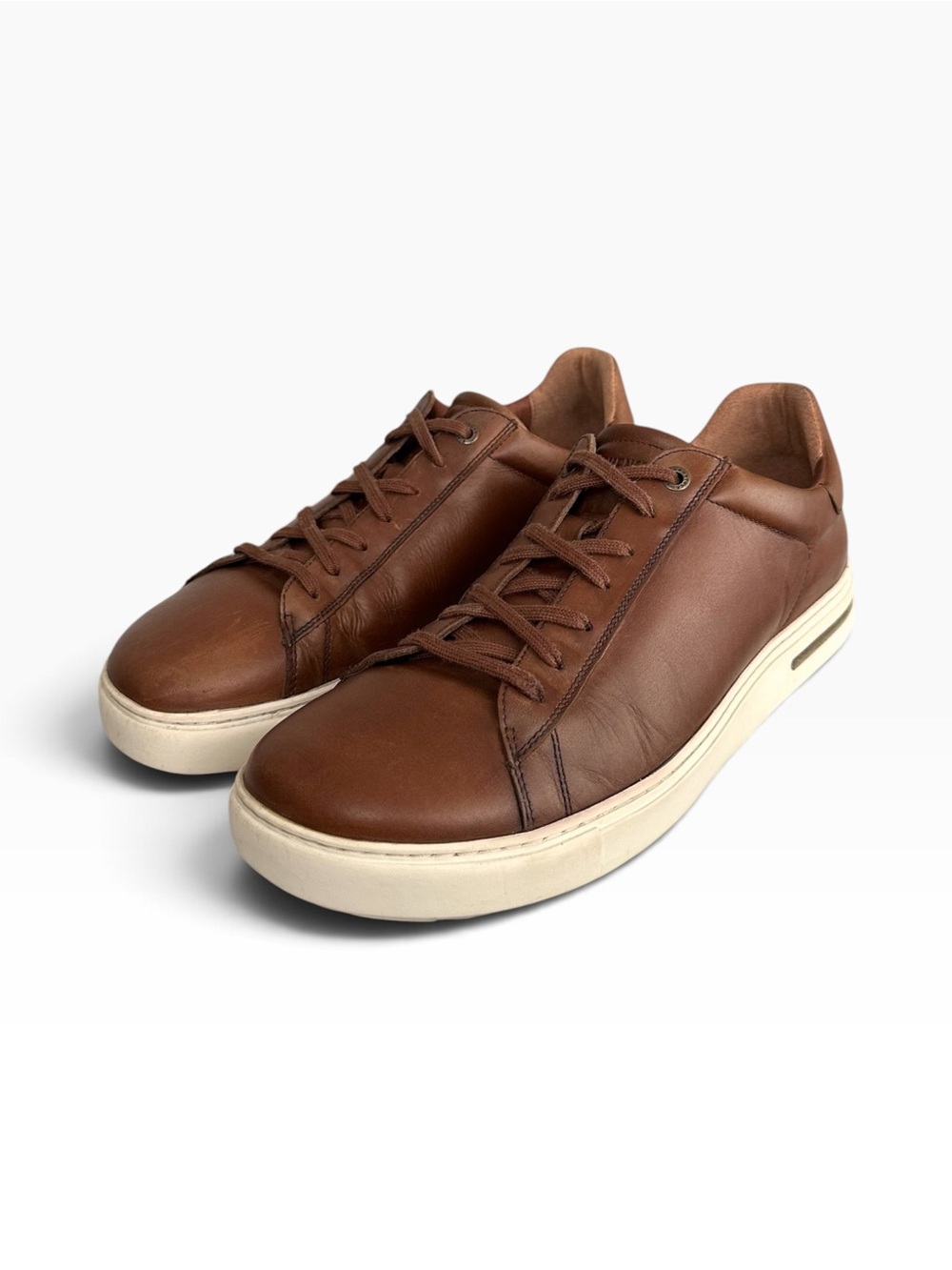 Birkenstock Bend Low Leather Sneakers in Cognac Brown Men’s Size EU 44 | US 11